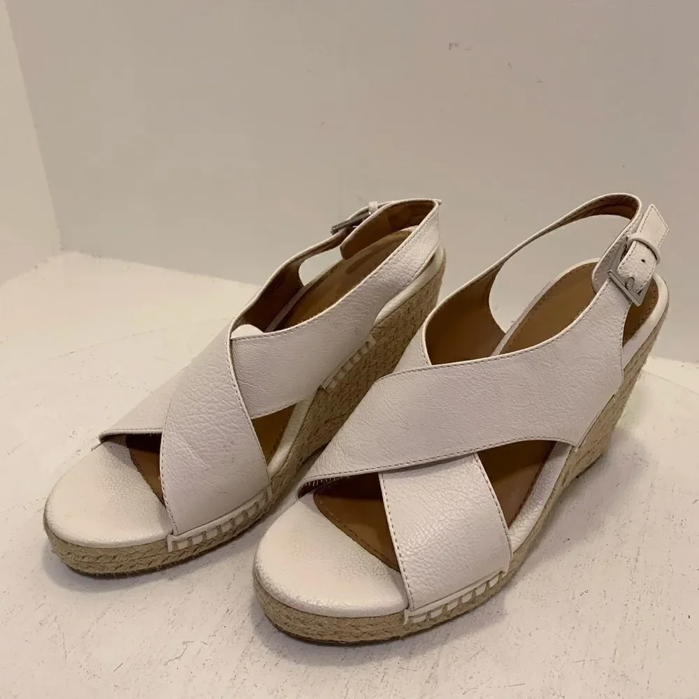 Apt.9 white wedge espadrille sandals women’s 9